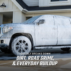Slick Products thick white foam texture demonstrating strong cling and lift