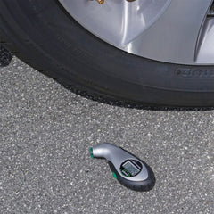 Slime lit tip engaged on valve stem for nighttime or low-light convenience