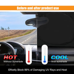 smilfuy in use on SUV windshield reduces interior heat and adds patriotic style