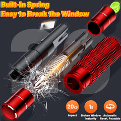 smosun Safehammer seatbelt cutter detail showing recessed blade for safe cutting