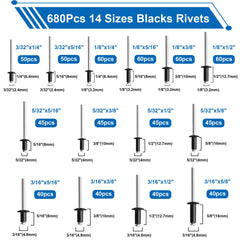 smseace four interchangeable nozzle heads displayed for versatile rivet sizes
