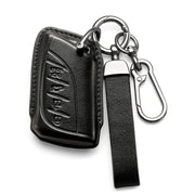 Smyfob front view showing leather cover and preserved Lexus buttons, adds protection