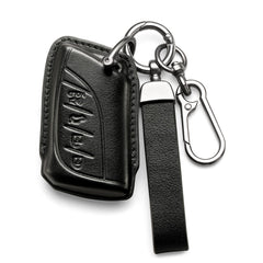 Smyfob front view showing leather cover and preserved Lexus buttons, adds protection