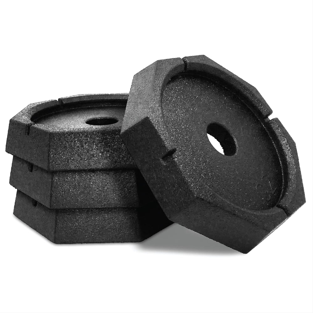 SnapPad front view of 4-pack showing durable pads, brand protects jacks