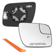 SNEMEEY front view of passenger side mirror showing clean chromed surface and OE fit