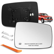 SNEMEEY passenger mirror front view showing clear reflective surface and fit