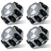 snobli chrome center cap front view shows polished finish and restored wheel look