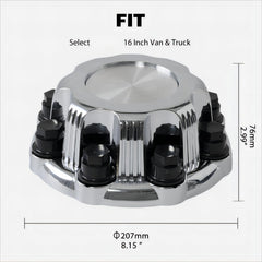 snobli chrome center cap side profile showing snap-in edge and fit