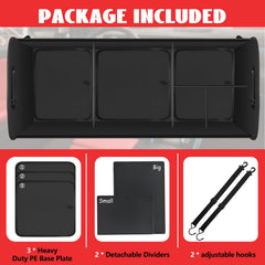 Snuopfy installed in an SUV trunk secured with straps to prevent shifting while driving