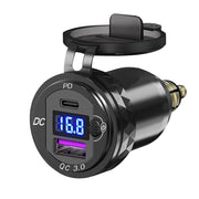 SOBMOTO front view mounted in DIN socket showing secure fit and easy access