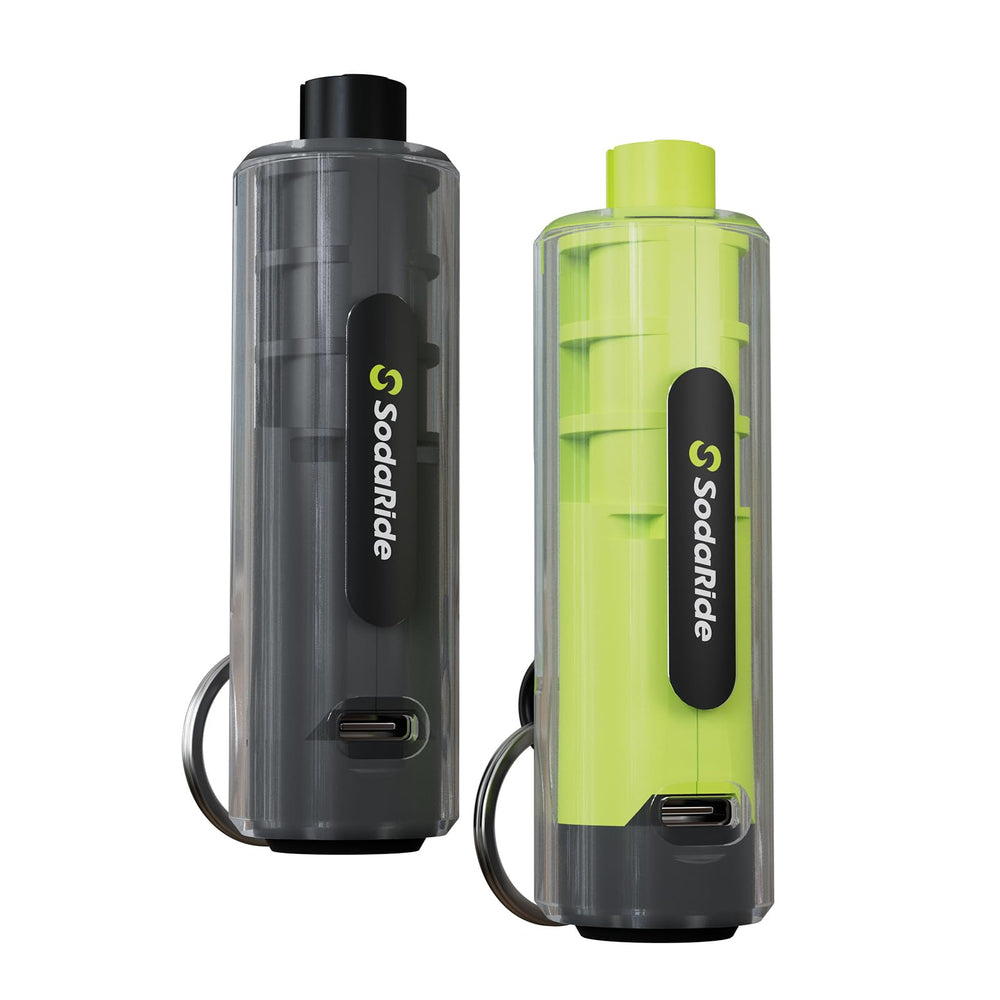SodaRide front view of 2-pack tool showing compact rescue design and portability