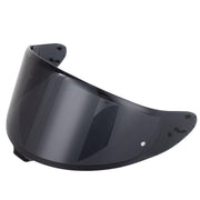 Soman front view of dark smoke visor showing fit and tint benefit