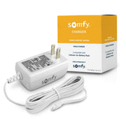 somfy front view of charger showing compact design and reliability