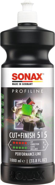 SONAX bottle front view showing label and 1000ml capacity for professional results
