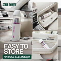 SonicPower in blower mode clearing dashboard dust for easier detailing