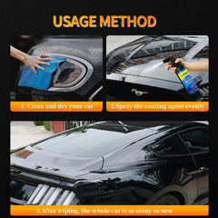 SOPAMI being applied to car door panel delivering quick cleaning and shine
