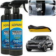SOPAMI ceramic spray front packaging showing product and glossy finish benefit