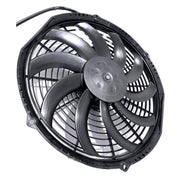 SPAL front view of 12-inch fan showing airflow and airflow design benefit