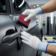 Spanno Tools felt squeegee closeup protects finish and prevents scratches on vinyl