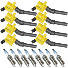 SPARKWHIZ DG508 coil pack front view showing connectors and durable housing for easy replacement
