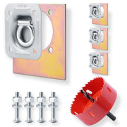 SPARKWHIZ front view of 4-pack recessed D-ring kit showing contents and benefit of complete set