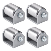 SPARKWHIZ front view of four weld-on rollers showing durable finish and mounting