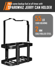 SPARKWHIZ side view on vehicle rack demonstrating space-saving mounting