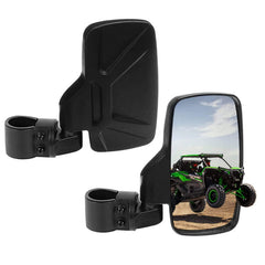SPAUTO front-mounted mirror on roll cage provides wider rear view and safety