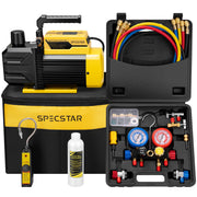 SPECSTAR front view of pump and manifold set showing compact kit and portability