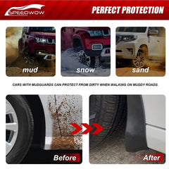 SPEEDWOW rear right mud flap mounted to Corolla preventing debris splash