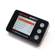 Spektrum XBC200 front panel view showing controls and compact design benefit