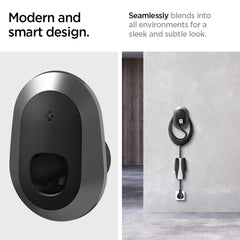 Spigen Bespoke mounted with Tesla connector demonstrating secure click-in holding benefit