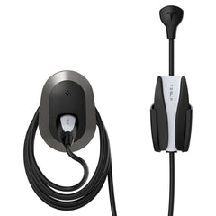 Spigen Bespoke front view showing tidy mounted Tesla connector and neat storage benefit