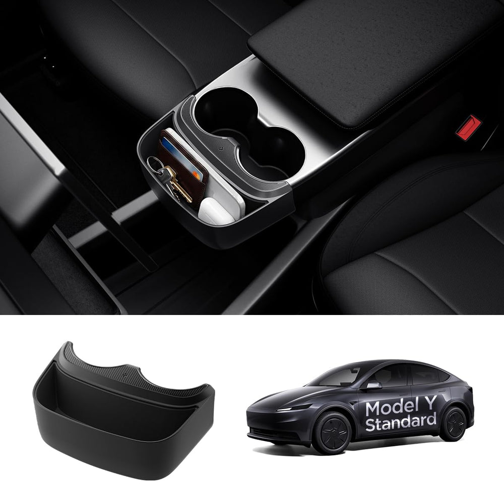 Spigen center console extender front view showing neat storage benefit