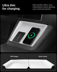 Spigen side profile highlighting 0.8mm charging zone thinness