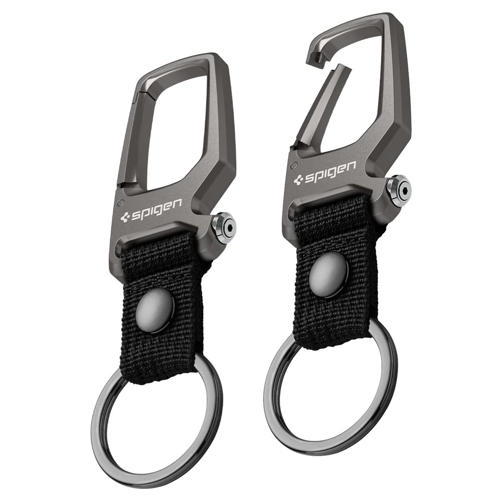 Spigen Life front view showing compact key clip and slim profile for portability