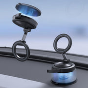 Spigen front view of MagSafe car mount showing secure hold benefit