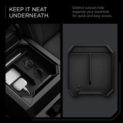Spigen cable cutout detail guiding charging cords neatly and preventing tangles