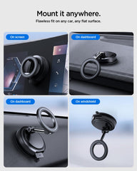 Spigen STIK with MagSafe iPhone attached showing secure grip