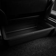 Spigen under seat organizer front view showing sleek hardshell and compact profile