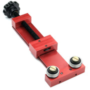 Sporthfish front view showing red anodized cutter and platform, precise inspection benefit