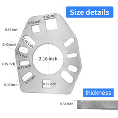Sporthfish close-up of slots and 2" center hole for precise engagement