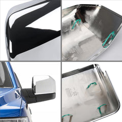 sportuli installed passenger side mirror cover showing uniform chrome trim