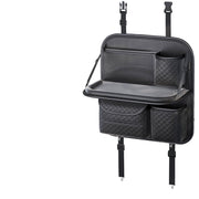 SportySizz backseat organizer front view showing pockets and tray for tidy storage