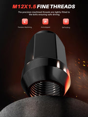 Sposuit lug nut with 19mm socket fitted showing ease of installation benefit