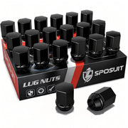 Sposuit lug nut front packaging showing full 20-piece set and fitment benefit