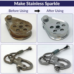 Spotless Stainless being brushed onto stainless steel demonstrating precise application benefit