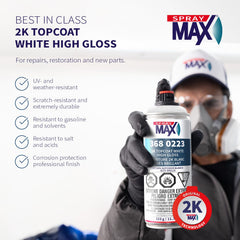 SprayMax dual-chamber activation detail demonstrating pre-measured hardener for consistent curing benefit