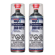 SprayMax front can showing label and satin black product benefit durable finish