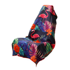 Sprints flamingos front view showing full towel design and bright print benefit
